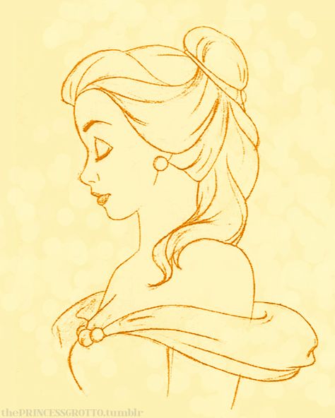 belle Disney Art Drawings, Disney Princess Drawings, Princess Drawings, Disney Sketches, Desenho Tattoo, Arte Disney, Disney Beauty And The Beast, Disney Tattoos, Disney Drawings