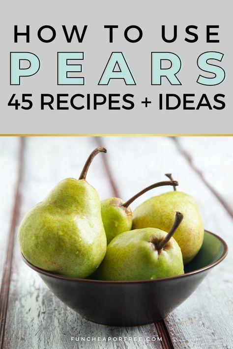 What To Do With Extra Pears, What To Make With Pears, Fresh Pears What To Do With, What To Do With Pears, Pear Recipes Easy, Pickled Pears, Asian Pears, Pear Sauce, Pear Crisp