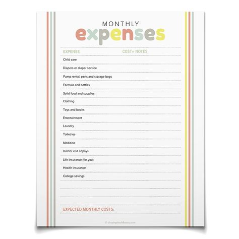 Free printables: Plan ahead for your monthly expenses once the baby comes and grab your Printable Monthly Expenses Worksheet! Estimate recurring expenses and typical costs of raising a baby and have a better sense of how much to expect to spend. Get it below—at no cost to you: Newborn Shopping List, Gender Prediction Chart, Practical Baby Shower Gifts, Stopping Breastfeeding, Monthly Baby, Monthly Expenses, Second Pregnancy, Before Baby, After Giving Birth