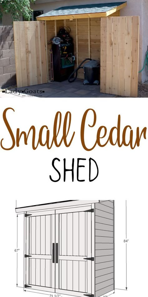 Outdoor Closet, Cedar Shed, Yard Sheds, Backyard Storage Sheds, Diy Storage Shed, Outdoor Shed, Lean To Shed, Outside Storage, Garden Tool Shed