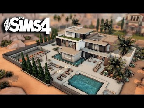 (1) LANDGRAAB MANSION | The Sims 4 Speed Build - YouTube Landgraab Mansion Sims 4, 64x64 Sims 4 House, Landgraab Mansion, Mansion Sims 4, Sims 4 Speed Build, Modern Mansion, Sims 4 Houses, Sims House, Family House