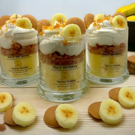 Food Candle - Etsy Banana Pudding Candle, Diy Dessert Candles, Food Shaped Candles, Candles That Look Like Food, Dessert Candle Ideas, Unique Candle Ideas, Whipped Candles, Gifting Candles, Unique Candle Making Ideas