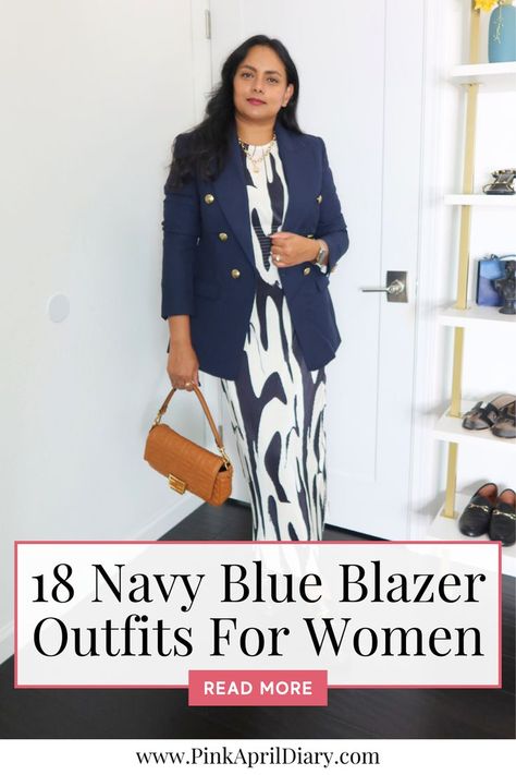 Elevate your chic fashion style wardrobe with my latest navy blue blazer fashion blog post. These 18 chic navy blue blazer outfits for women exude confidence and elegance. From navy blue blazer and skirt outfits for women to a wide leg jeans and navy blazer outfit, these navy blazer outfits for women effortlessly transition from day to night with unmatched grace. Don't miss your chance to elevate your wardrobe with the ultimate symbol of sophistication. Click the link to read more today! Blue Blazer And Skirt Outfit, Navy Blazer Outfit Women Casual, Navy Blazer Outfits For Women, Dark Blue Blazer Outfits For Women, Dark Blue Blazer Outfit, Navy Blue Blazer Outfit Women, Navy Outfits For Women, Navy Blazer Outfit Women, Navy Blazer Outfit