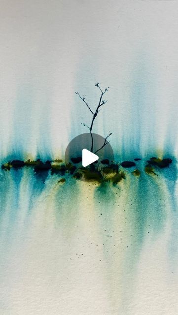 Contemporary Tree Paintings, Abstract Watercolor Trees, Abstract Watercolour Painting Ideas, Loose Watercolour Landscapes, Watercolour Abstract Landscape, Watercolour Abstract Painting, Abstract Watercolour Painting, Abstract Landscape Painting Watercolor, Loose Watercolor Landscape