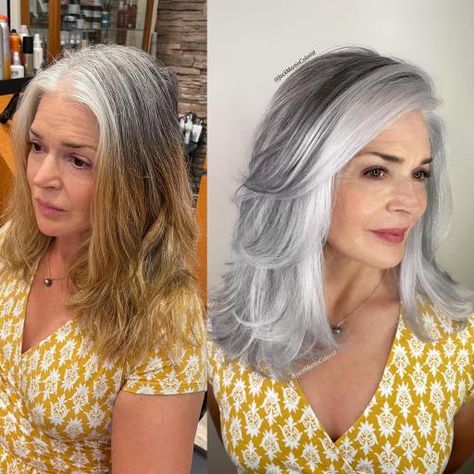 Medium Salt and Pepper Hair Pepper Hair, Jack Martin, Grey Hair Transformation, Color Formulas, Salt And Pepper Hair, Professional Hair Color, Natural Gray Hair, Blending Gray Hair, Gray Hair Highlights