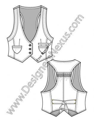 V-Neck Vest with Pointed Hem V14 Flat Fashion Sketch Flat Fashion Sketch, Grow Out A Pixie, Fashion Technical Drawing, Sketching Skills, Fashion Sketching, Vest Sewing Pattern, Flat Drawings, Fashion Design Template, Fashion Illustrations Techniques