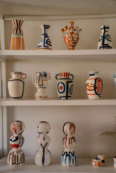 Diy Keramik, Pottery Painting Designs, Tanah Liat, Keramik Design, For Home, Seni Cat Air, Diy Pottery, Ceramics Pottery Art, Ceramics Projects