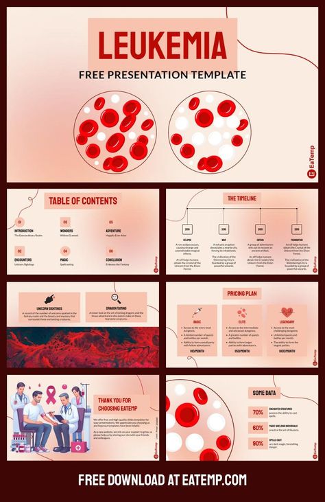 Leukemia 13 Best Presentation Templates, Free Ppt Template, Presentation Design Layout, Canvas Learning, Admissions Essay, Presentation Design Template, Presentation Layout, Good Presentation, Template Google