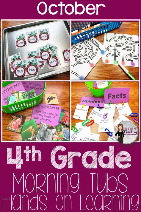 Grade 4 Morning Work, Morning Tubs Upper Elementary, Third Grade Morning Tubs, First Day Fourth Grade, Morning Tubs 4th Grade, Fourth Grade Reading Activities, Ela Activities Elementary, Soft Starts In The Classroom 4th Grade, Fourth Grade Classroom Set Up