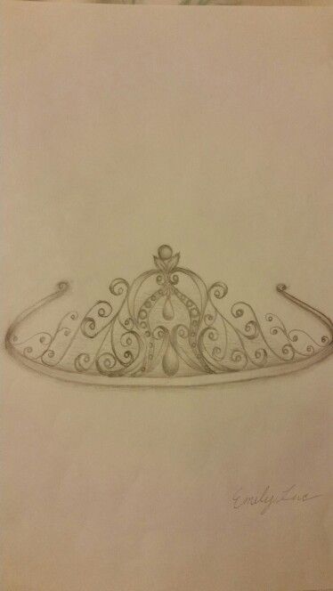 Tiara pencil drawing Tiara Sketch, Tiara Drawing, Bow Inspiration, Winter Drawings, Year 7, I'm Bored, Compass Tattoo, Art Class, Pencil Drawing