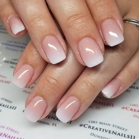 Ombre French Nails, Ombre Gel Nails, Biab Nails, Pink Ombre Nails, Nude Nail Designs, French Manicure Nails, Nagel Tips, Subtle Nails, Ombre Acrylic Nails