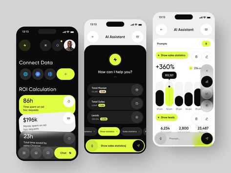 Usechannel - Online AI Chatbot App by Stav D. for RonDesignLab ⭐️ on Dribbble Chatbot Ui Design, Card Design Ui, Mobile Dashboard Ui, App Ui Design Inspiration, Ui App Design, App Design Trends, Chatbot App, Chatbot Design, Ux Design Trends