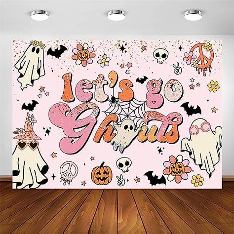 Avezano Let's Go Ghouls Backdrop Halloween Boo Bachelorette Party Decorations Boho Groovy Retro Hippie Theme Bridal Shower Wedding Engagement Party Photography Background Cake Table Banner (7x5ft) First Birthday Girl Halloween Theme, One Spooky Babe Birthday, October 1st Birthday Girl, October First Birthday Girl, Fourever Spooky, Spooky One First Birthday Girl, Halloween First Birthday Girl, Halloween 1st Birthday Party, Spooky One First Birthday