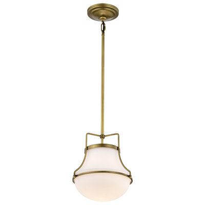 Bring classic style to any space with this single metal dome pendant light. This light is crafted from sleek steel and features a round base, a slim-down rod, and dome-shaped shade for a compact design. This pendant requires a hardwired installation and a single 100W light bulb (not included) to aim the light wherever you need it in your living room, entryway, or dining room. It accommodates sloped ceilings. Plus, you can create just the right mood with a dimmer switch (not included). This light Modern Cottage Pendant Lights, Over Sink Lights, Over Island Pendant Lights, Island Pendant Lights Kitchen, Over Sink Light, Brass Kitchen Lighting, Linen Pendant Light, Metal Dome Pendant Light, Classic Pendant Light