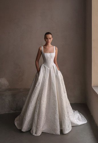 A Line Ballgown Wedding Dress, Wona Wedding Dress, Elegant Spring Wedding Dress, Pearl Wedding Dress Beaded, Wedding Dress 2025, House Of Cb Wedding Dress, Tom Sebastien Wedding Dress, Petal Wedding Dress, French Wedding Dress