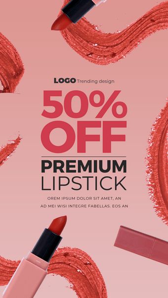 Fashion Color Gradient Lipstick Makeup Promotion Instagram Story#pikbest#Backgrounds#Banner Offer Story Instagram, Lipstick Advertisement Poster, Makeup Sale Poster, Lipstick Poster Design Ideas, Lipstick Ads Design, Makeup Ads Design, Makeup Marketing Ideas, Makeup Promotion Ideas, Lipstick Graphic Design