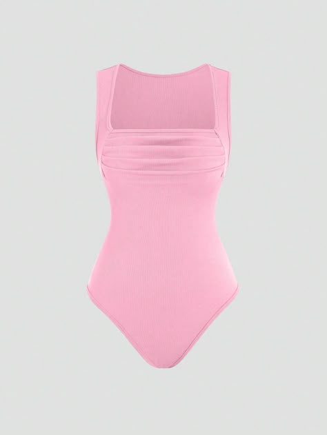 Body Rosa, Solid Color Jumpsuits, Pink Bodysuit, Sleeveless Bodysuit, Pink Tank, Womens Bodysuit, Sleeves (women), Product Photos, Jumpsuits For Women