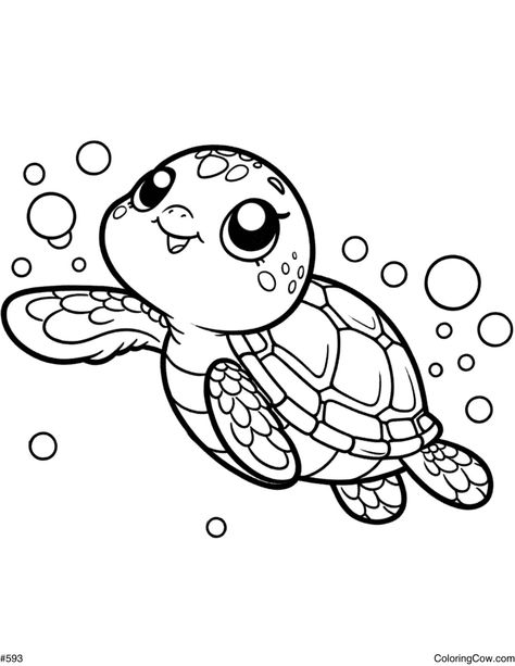 Cute Sea Turtle Coloring Page (Free Printable PDF) tomatocoloringpage #coloringpageforkids Ocean Animals Coloring Free Printable, Baby Turtle Drawing, Simple Animal Coloring Pages, Cute Sea Turtle Drawing, Turtle Colouring, Sea Creature Coloring Pages, Water Coloring Pages, Turtle Coloring Pages Free Printable, Sea Turtle Coloring Pages