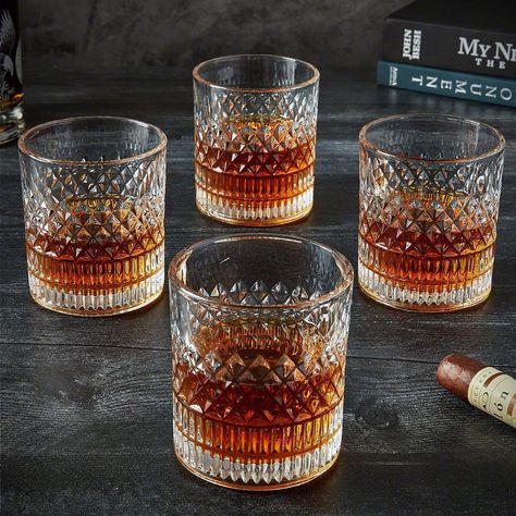 PRICES MAY VARY. Stunning crystal whiskey glasses will upgrade your glassware Includes four crystal rocks glasses Made of lead-free crystal and dishwasher safe Great holiday or anniversary gifts for friends or your partner Each Truman glass measures 3.5" x 3.25" & holds 11 oz Upgrade your glassware with these stunning crystal whiskey glasses! Includes four lead-free crystal rocks glasses. These beautiful glasses are perfect for serving classy drinks to your guests at your next party whether it's