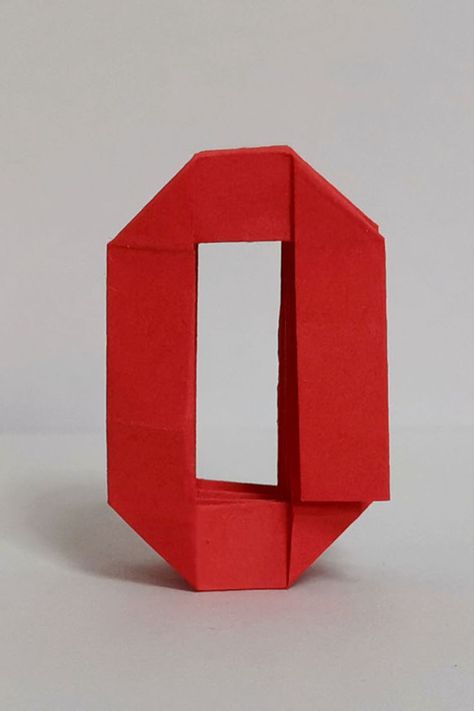 Origami Numbers, Decoration For Anniversary, Origami 3d, Useful Origami, Number 0, 3d Tutorial, 3d Origami, Reggio Emilia, Montessori