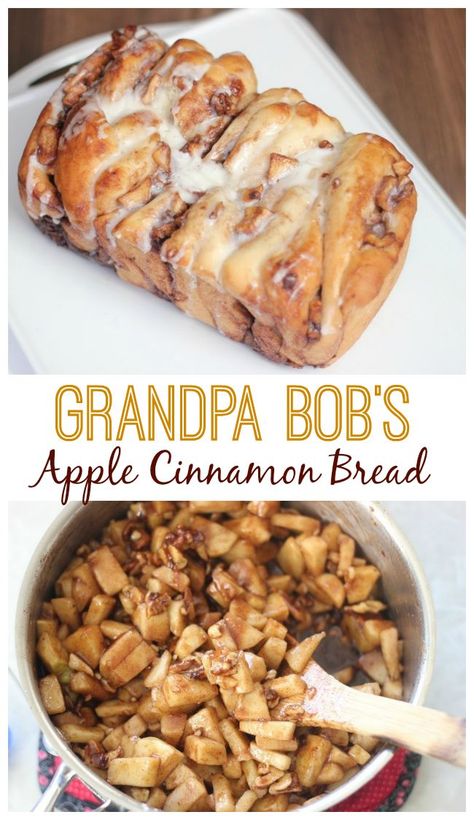 Apple Cinnamon Pull Apart, Cinnamon Pull Apart, Cinnamon Pull Apart Bread, Bread Recipe Video, Cinnamon Bread Recipe, Cinnamon Filling, Bread Pull Apart Recipes, Fall Apple Recipes, Bread Pudding With Apples