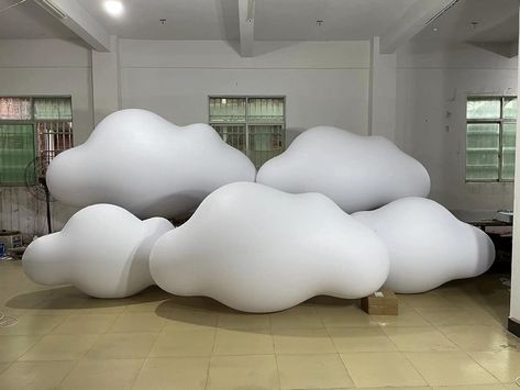 Amazon.com: SAYOK PVC Inflatable Cloud Balloons with LED Lights Inflatable Clouds Hanging Decoration for Event/Advertise/Trade Show/Exhibition/Party(1PC, 6.56ft) : Toys & Games Clouds Event, Cloud Event, Decoration For Event, Cloud Balloons, Inflatable Art, Hanging Balloons, Cloud Party, Balloon Clouds, Event Advertising