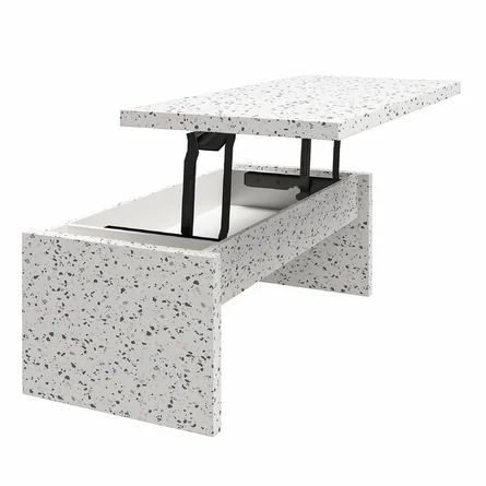 Mr. Kate Winston Lift Top Terrazzo Coffee Table | Wayfair Table Terrazzo, Terrazzo Coffee Table, Coastal Coffee Table, Being Short, Mr Kate, The Modern Family, Coffee Table Furniture, Lift Top Coffee Table, Living Room Accents