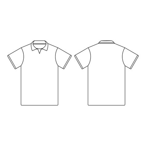 Template jersey collar vector illustration flat design outline template clothing collection Retro Collar Jersey Template, Blank Shirt Template, Sports T Shirt Design Ideas, Clothing Design Template, Template Jersey Polos, Football Jersey Mockup, Crop Top Template, Mock Up Jersey, Collar Template