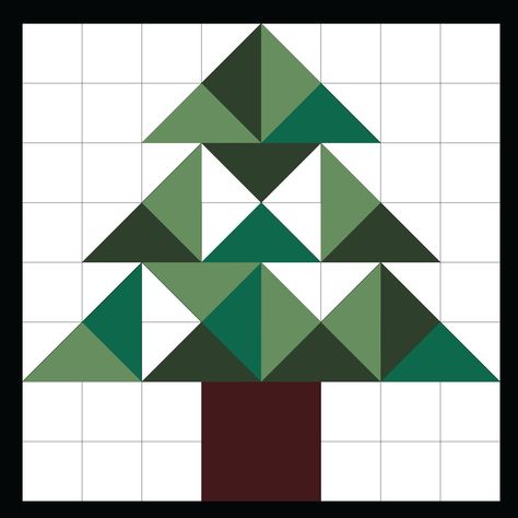 Introducing our Christmas Tree Quilt Block Barn Quilt Digital Pattern - a festive and joyful design perfect for adding holiday spirit to your barn's exterior. This pattern features a beautifully detailed Christmas tree, adorned with ornaments and lights, capturing the essence of the holiday season. Download, print, and let your barn become a canvas for this cheerful digital quilt pattern. Transform your agricultural space into a winter wonderland with the Christmas Tree Quilt Block, spreading warmth, joy, and festive charm throughout your surroundings. It is more than just a pattern; it's a love letter to the wilderness, a homage to the creatures that call it home. Barn quilts began as a way to honor a loved one with a gorgeous piece of folk art. Large barn quilt signs are usually displaye Barn Quilt Christmas Tree, Tree Block Quilt Pattern, Christmas Tree Barn Quilt, Barn Quilts Designs, Christmas Quilt Block Patterns, Tree Barn Quilt, Christmas Barn Quilts, Barn Quilts Patterns, Christmas Tree Quilt Block