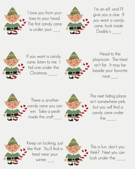 East Coast Mommy: Elf on the Shelf - Candy Cane Scavenger Hunt {free printable clues} Candy Cane Scavenger Hunt, Christmas Elf Ideas, Christmas Scavenger Hunt, Christmas Elf On The Shelf, Awesome Elf On The Shelf Ideas, Elf On Shelf Ideas, Xmas Elf, Elf Antics, Elf On A Shelf Ideas