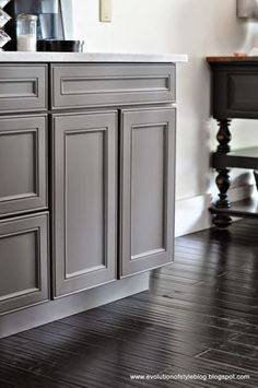 Gauntlet Grey Cabinets, Functional Gray Sherwin Williams, Gauntlet Gray Sherwin Williams, Gauntlet Grey, Gray Paint Colors Sherwin Williams, Sherwin Williams Paint Gray, Dark Gray Paint Colors, Grey Painted Kitchen, Bathroom Cabinet Colors