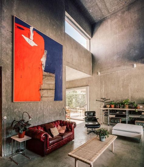 Loft Interior, Style Loft, Brutalism, Family House, Contemporary Architecture, Elle Decor, Interior Spaces, The Wall, Interior Architecture