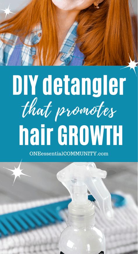 Homemade Hair Detangler, Hair Growth Homemade, Diy Detangler, Diy Hair Detangler Spray, Diy Hair Detangler, Hair Detangler Spray, Essential Oils For Hair Growth, Essential Oil Diy, Oils For Hair Growth