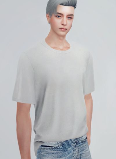 KK's Sims4 on Tumblr Plain White Shirt, White Shirt Men, Matching Swimwear, Cc Finds, Plain Tshirt, Maxis Match, Shop Swimwear, Oversized Shirt, White Tshirt