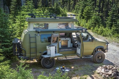 15 Best Vans To Live In Full Time 4x4 Camper Van, Custom Camper Vans, Camper Truck, Kombi Home, Custom Campers, Campervan Life, 4x4 Van, Ford Van, Off Road Camper