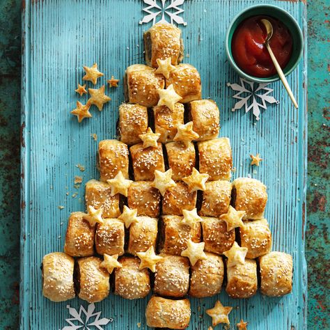 Christmas Sausage Rolls, Pork Sausage Rolls, Christmas Sausage, Christmas Sleepover, Sausage Rolls Recipe, Recipes Pork, Sausage Roll, Pastry Sheets, Sausage Rolls