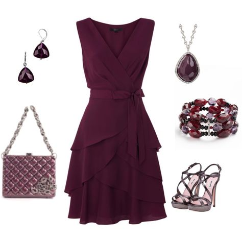 Pretty Ținute Business Casual, Fest Outfits, Plum Dress, Complete Outfits, Mode Style, Shoes And Accessories, Fancy Dresses, Purple Dress, Pretty Dresses