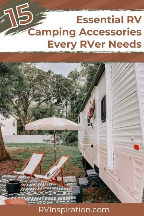 Are you new to RVing and need help figuring out what you need? While there are many amazing RV camping accessories out there that can make camping easier, there are some RV camping accessories that you simply can’t successfully RV without and some that you really don’t want to skip (trust me). So today, we’re making it easy for you as a new RVer or one ready to up their game. Here’s your shopping list, covering 15 essential RV camping accessories every RVer needs. #rvinspiration #rvaccessories Rv Camping Accessories, Rv Skirting, Rv Water Filter, Rv Inspiration, Rv Gear, Rv Dreams, Rv Types, Rv Organization, Rv Water