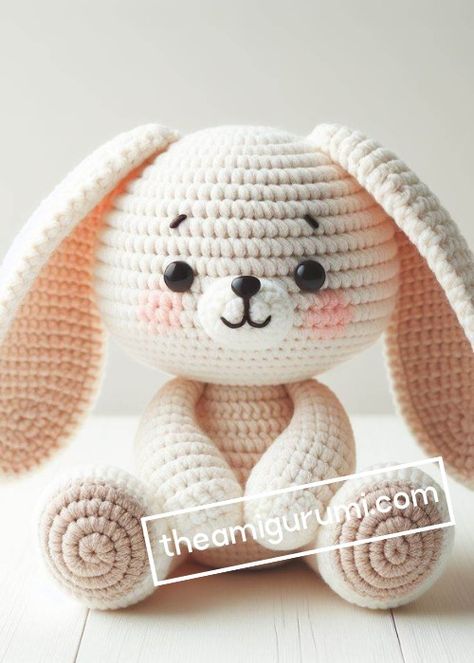 Crochet Floppy Bunny Amigurumi Pattern Free Crochet Floppy Bunny, Easter Bunny Basket Crochet, Crochet Rabbit Free Pattern, Floppy Bunny, Free Patterns Crochet, Doll Amigurumi Free Pattern, Crochet Sloth, Bunny Amigurumi, Crochet Bunny Pattern