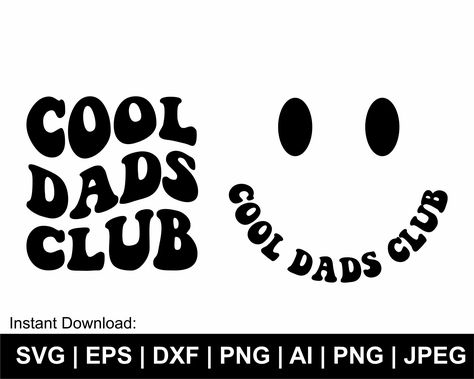 Cool Dads Club, Father’s Day Gift Ideas With Cricut, Cricut Fathers Day Gifts, Dad Shirt Svg, Wavy Text, Papa Svg, Fathers Day Svg, Papa Shirts, Dr. Seuss Svg