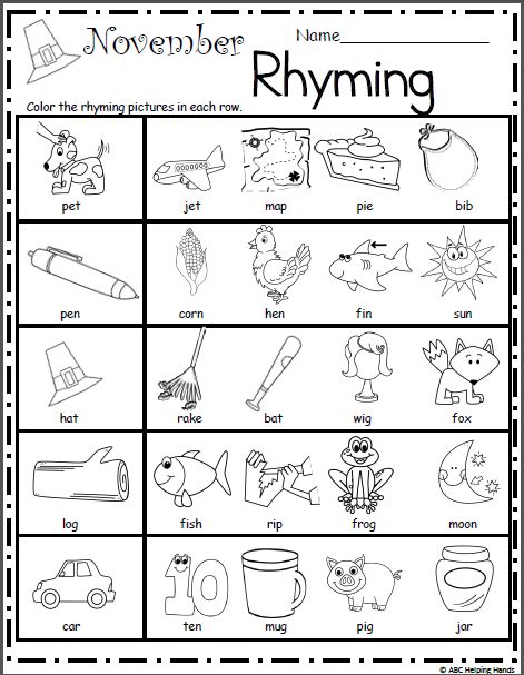 September Rhyming Worksheet, Rhyme Words Preschool, Rhyme For Kindergarten, Rhyme Words Kindergarten, Rhyming Activities Preschool Free, Kindergarten Rhyming Words, Kindergarten Rhyming Worksheets Free, Rhyming For Preschool, Rhyming Words Worksheets Preschool