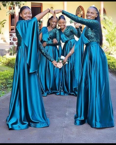 Wedding Maids Dress Designs, Brides Maids Dress Styles 2023, Bridemaid Dress Designs, African Bridesmaid Dresses Design, African Maid Of Honour Dresses, Christian Bridesmaid Dresses, Braidmaids Dress, Elegant Bridesmaid Dresses Classy, Bridesmaid Gown Elegant