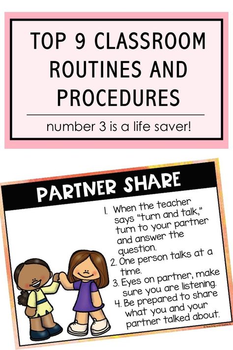 Having a classroom routines ppt makes it easy to teach those essential classroom routines and procedures in your elementary classroom. Learn my list of top 9 classroom routines and procedures here in this blog post, plus the best way to teach them to students. Setting Classroom Expectations, Classroom Routines And Procedures List, Kindergarten Procedures, Teaching Classroom Rules, Hs Classroom, Routines And Procedures, Math Fact Games, Partner Talk, Class Routine