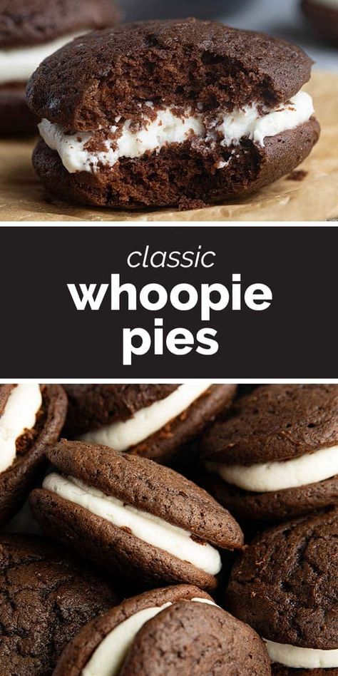 Baking Knowledge, Marshmallow Cream Filling, Whoopie Pie Filling, Whoopie Pie Recipe, Chocolate Whoopie Pies, Disney Cupcakes, Funnel Cakes, Whoopie Pie, Marshmallow Cream