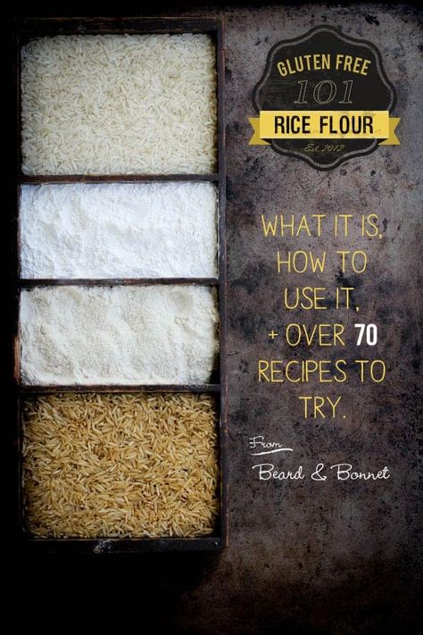 Gluten Free Flours, Rice Flour Recipes, Gluten Free Info, Pan Sin Gluten, Gluten Free Living, Gf Recipes, Foods With Gluten, Gluten Free Cooking, Gluten Free Flour