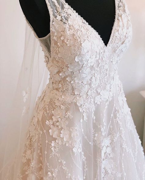 Kenneth Winston on Instagram: “B L O O M  where you’re planted 🌸🥰✨ style #kw1789 has been loved by so many brides and its not hard to see why! The 3D floral appliqués are…” Kenneth Winston Wedding Dresses, Kenneth Winston, Lace Dress Design, Instagram B, B L, Dress Ideas, Dress Design, Lace Dress, Designer Dresses