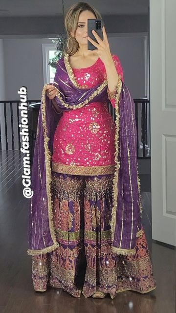 Garara Suit Pakistani Dresses, Shrara Suits Indian Designers Party Wear, Designer Suits For Wedding, Punjabi Dress Design, Trendy Outfits Indian, Punjabi Outfits, Lehnga Dress, Bollywood Outfits, Traditional Indian Dress