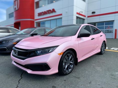 Pink Honda, Honda Civic Accessories, 2020 Honda Civic, Dream Cars Audi, Car For Teens, Honda Civic Sport, Dream Cars Bmw, Civic Lx, Dream Cars Jeep