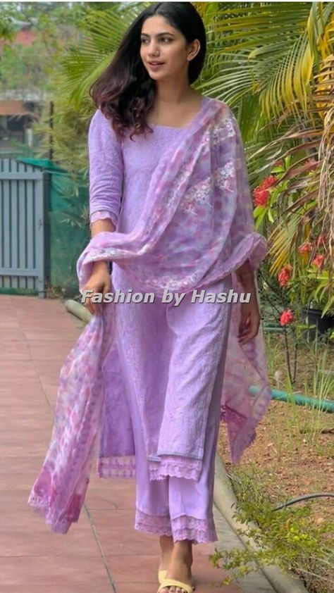 ZELLBURY Brand up to 25% off Most Beautiful Collection 2023 | All New Design | Fashion By hashu | For More Designs Click on our YouTube link...? 😵‍🫣🧐😵‍ Lilac Kurta Women, Lilac Indian Outfit, Lavender Suits For Women Indian, Kurti Tunics, Aline Kurti Design, Informal Clothes, Georgette Kurtis, Simple Indian Suits, Suits For Women Indian