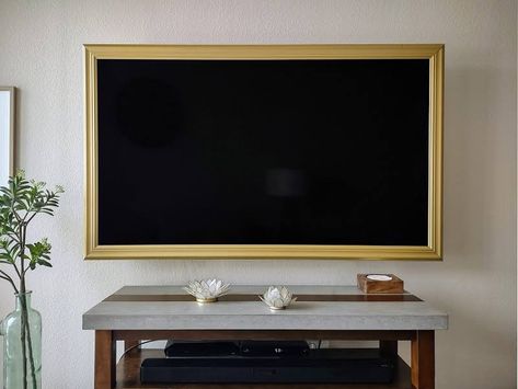 Deco TV Frames - Ornate Gold Smart Frame Compatible ONLY with Samsung The Frame TV (32", Fits 2021-2023 Frame TV) Gold Framed Tv, Gold Frame Tv, Gold Tv Frame, Crown Tv, Tv Frames, Smart Room, Gold Frame Wall, Wall Inspiration, Wall Art Aesthetic